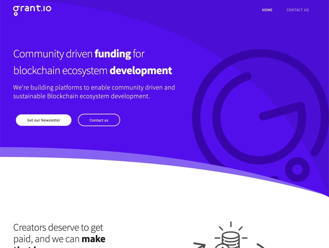 Desktop screenshot of Grant.io