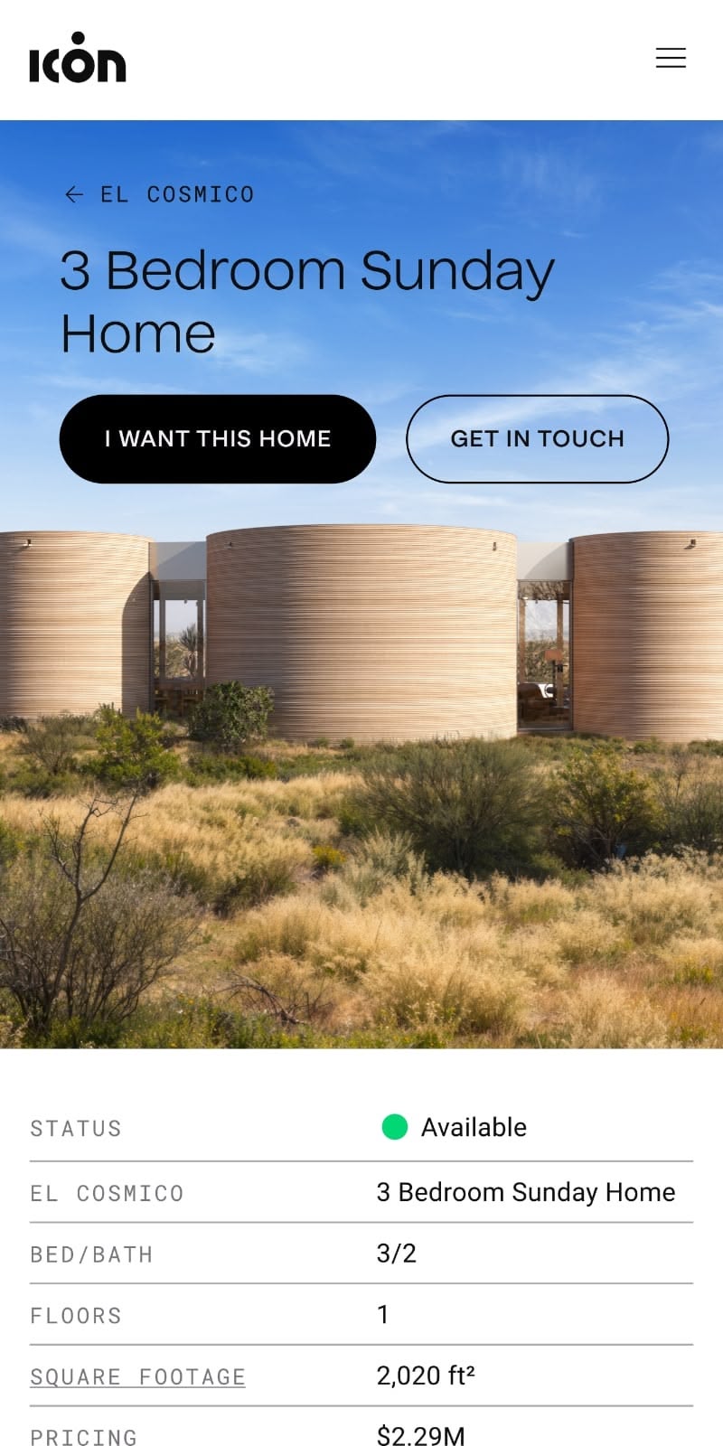 Mobile screenshot of ICON