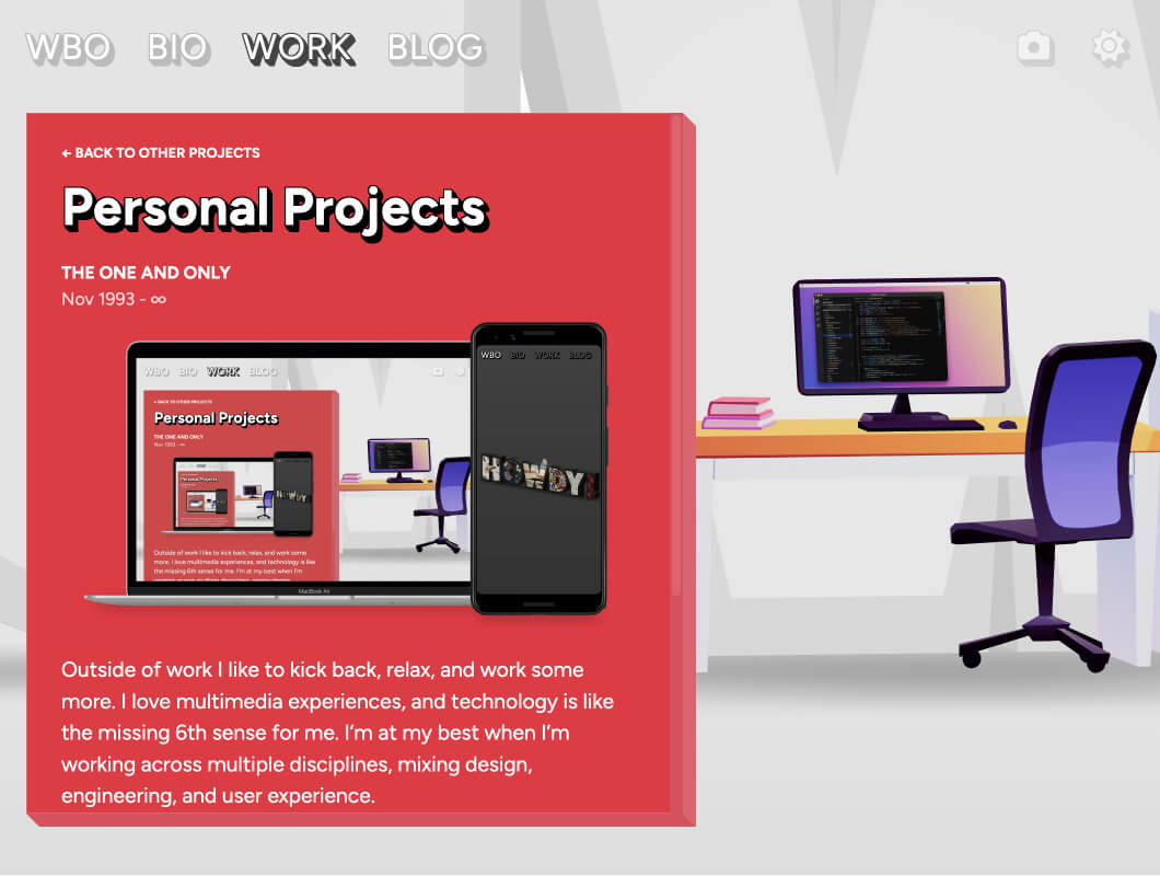 Desktop screenshot of Personal Projects