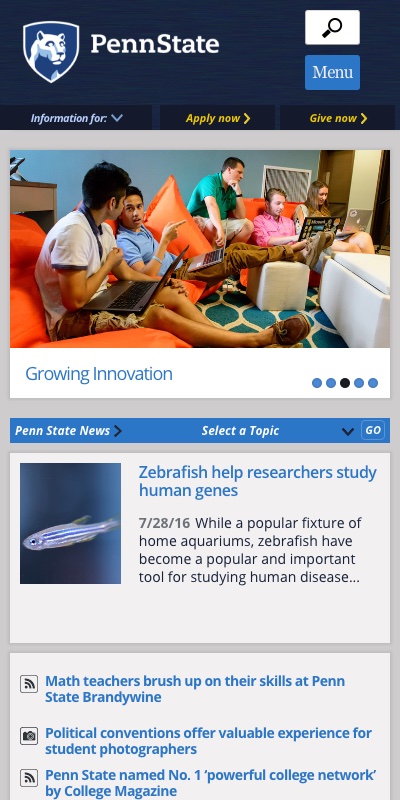 Mobile screenshot of Phase2 Technology