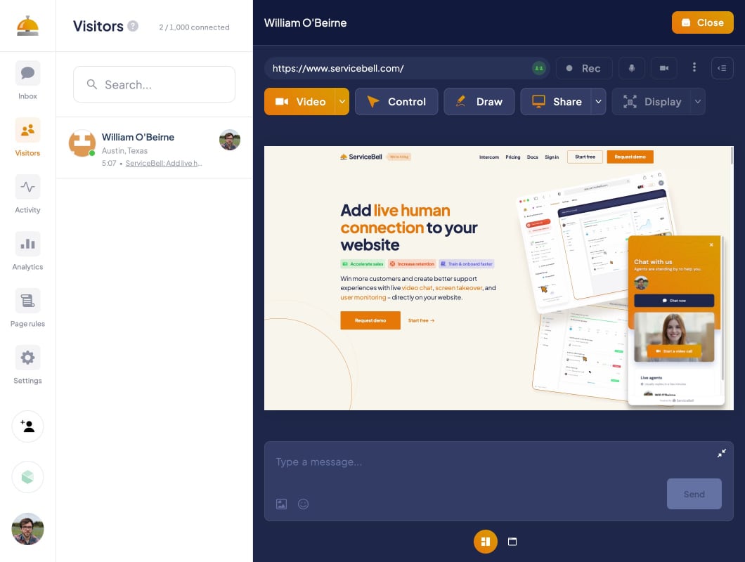 Desktop screenshot of ServiceBell